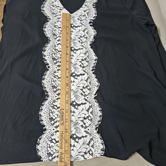 Karen Kane Black and White Lace Tunic Sz L - Picture 3 of 8